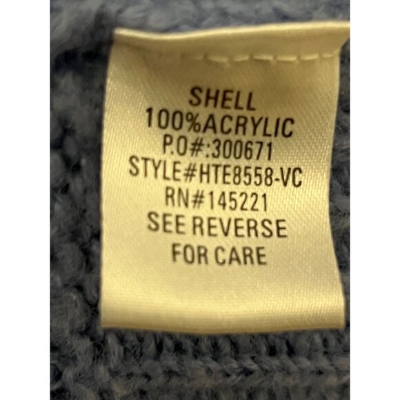 Promesa Women Oversized S Color Block Blue Knit Cardigan Sweater Grandma Core - Picture 13 of 14